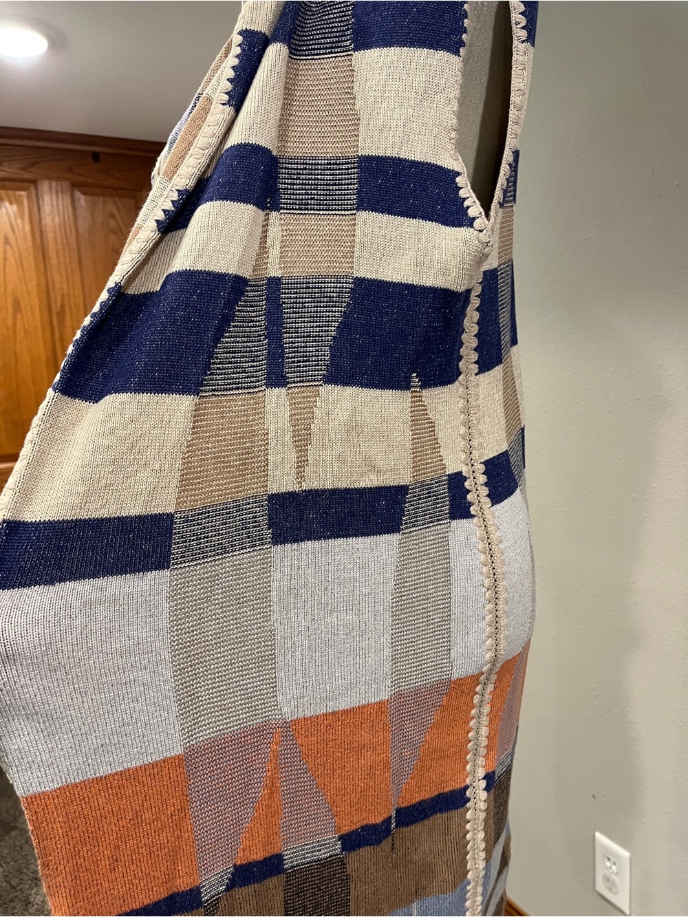Nic+ Zoe Striped Open Front Sleeveless Cardigan Vest size medium - Picture 4 of 9